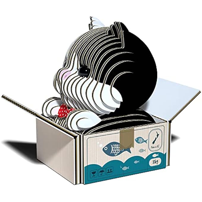 CAT - TUXEDO 3D PUZZLE, 32 PIECE ECO-FRIENDLY EDUCATIONAL LEARNING PUZZLES FOR KIDS 6+ - Image 1